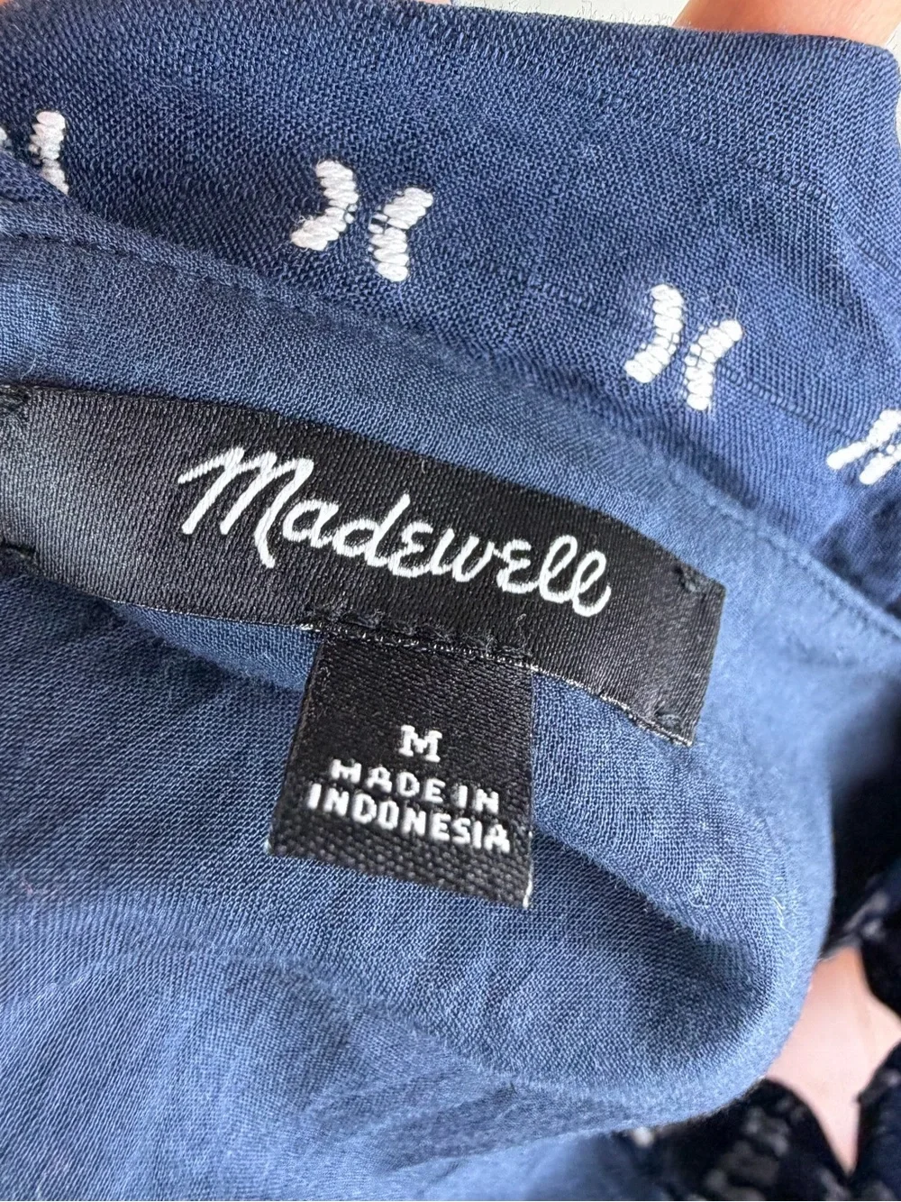 Madewell v-neck Dolman Sleeve Mini Dress Cotton size M